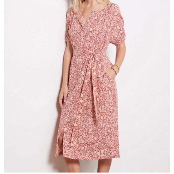 New with tags Faherty Carmel Organic Cotton Midi Dress - Picture 1 of 12